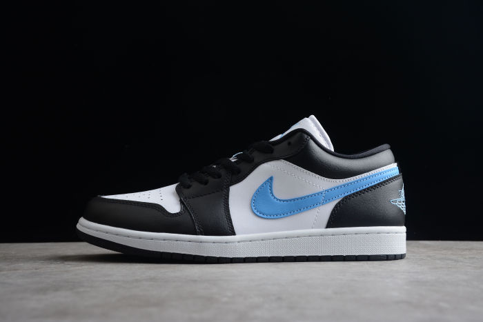 Air Jordan 1 Low Black Blue White UNC Shoes DC0774-041