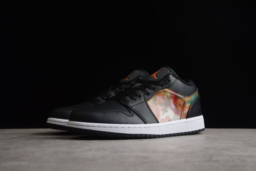 Air Jordan 1 Low GS Hologram DR9497-001 Black White Multi Color