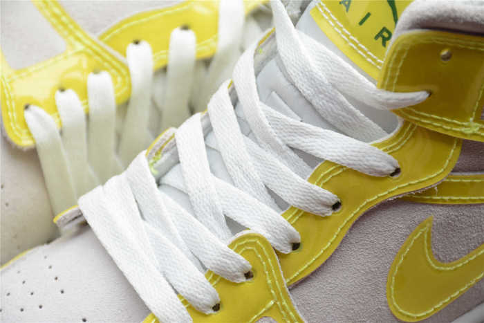 Air Jordan 1 Mid LX Shoes Off White Yellow DA5552 107