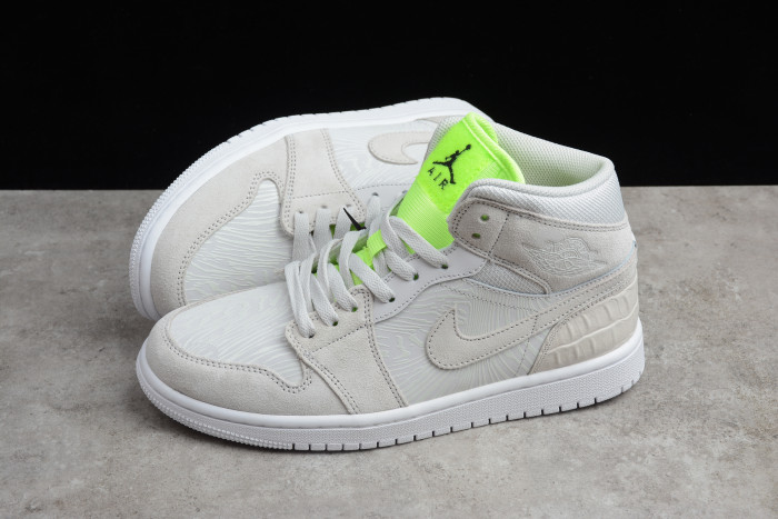 Air Jordan 1 Mid Vast Grey Ghost Green CV3018 - 001