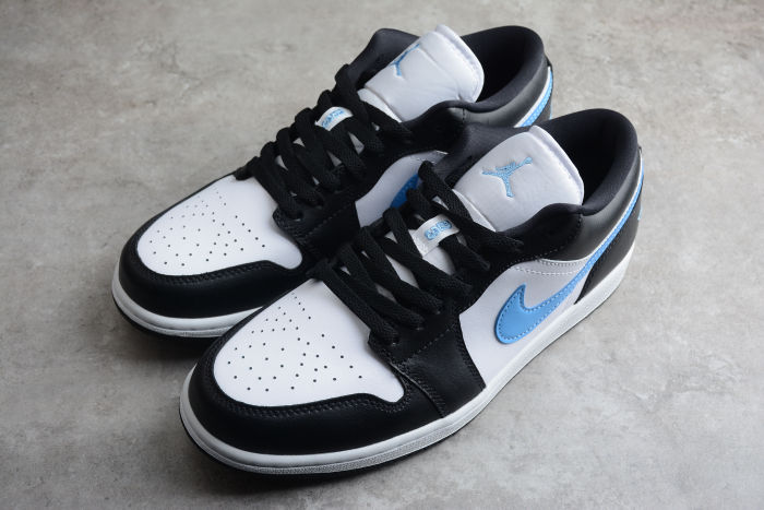 Air Jordan 1 Low Black Blue White UNC Shoes DC0774-041