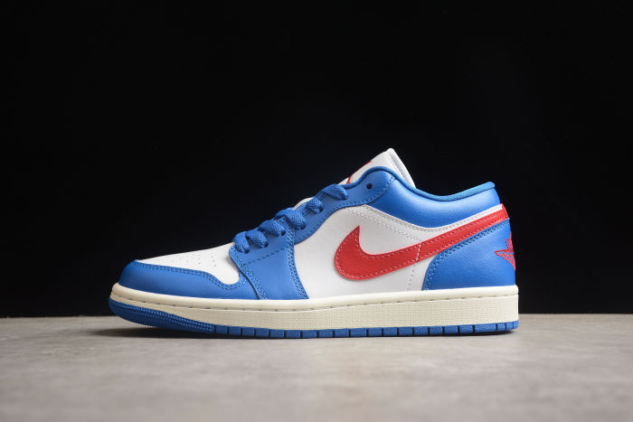 Air Jordan 1 Low Shoes Sport Blue Gym Red White DC0774-416