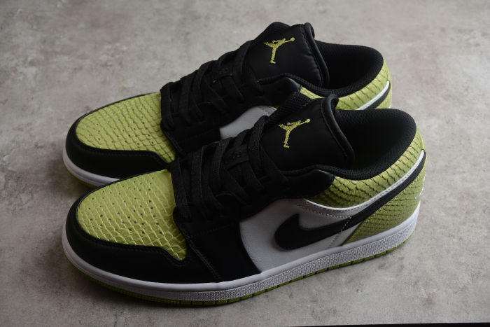 Air Jordan 1 Low Vivid Green Snakeskin DX4446-301