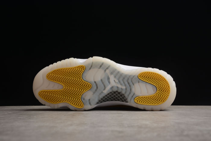 Air Jordan 11 Low Yellow snakeskin White Tour Sail AH7860-107