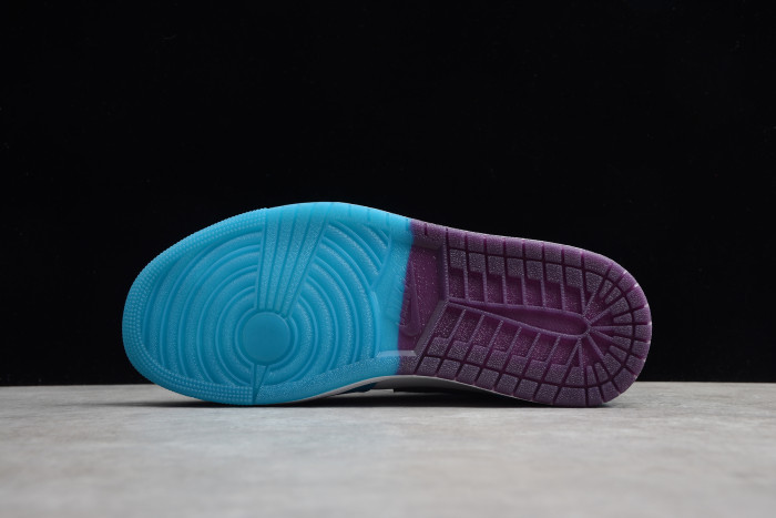 Air Jordan 1 Mid Hornets Blue 554724-415