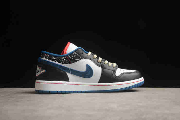 Air Jordan 1 Low SE Sashiko Industrial Blue Siren Red FV3622-141