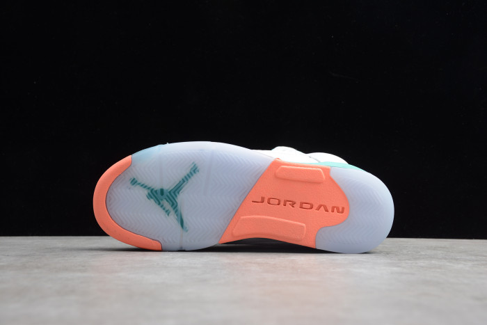Air Jordan 5 “Light Aqua” White Blue Yellow 440892-100