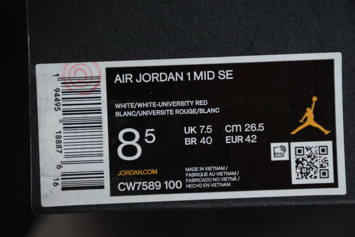 Air Jordan 1 MID SE Swoosh On Tour CW7589-100