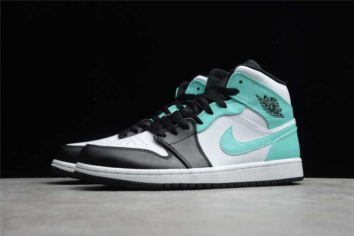 Air Jordan 1 Mid White Tropical Twist Black 554724-132