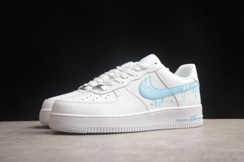 Air Force 1 Low Blue Dripping Custom CW2288-005