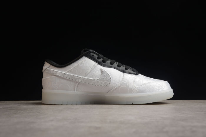 FN0315-110 CLOT × Fragment × Nike Dunk Low White Black