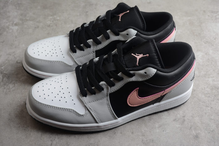 Air Jordan 1 Low Black Grey Pink 553558 062