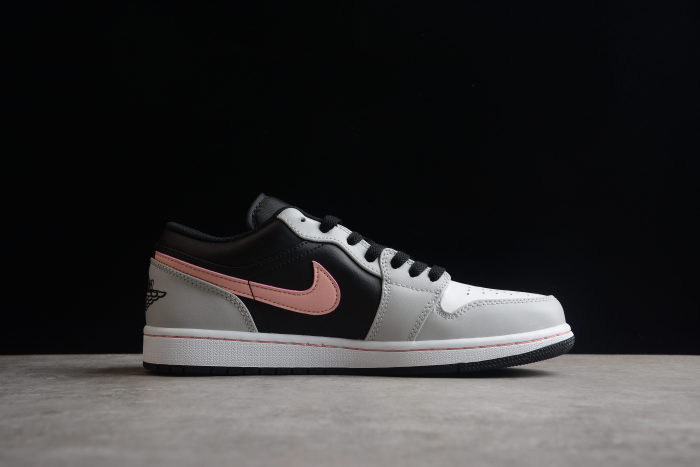 Air Jordan 1 Low Black Grey Pink 553558 062