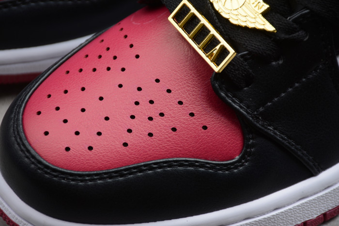Air Jordan 1 Mid SE Gold Pendants Dark Beetroot CZ4385- 016