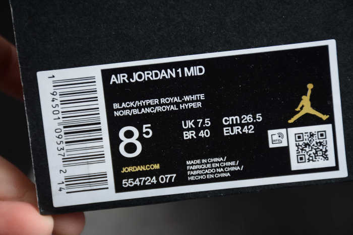 AIR JORDAN 1 MID“Royal blue” 554724-007