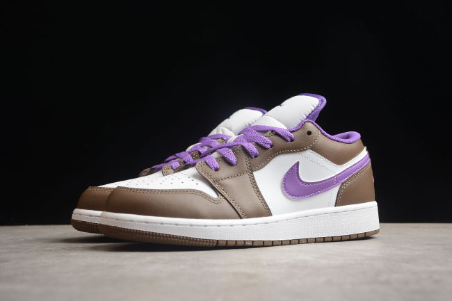 Air Jordan 1 Low Purple Mocha (GS) 553560 215