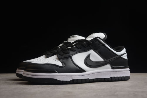 SB Dunk Low Twist Panda Black White Sneakers DZ2794-001