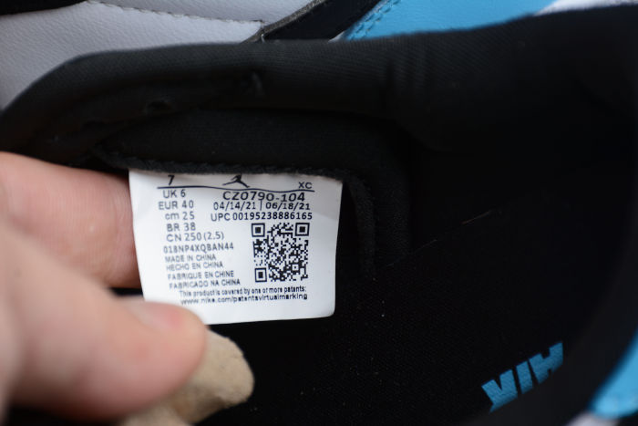 Air Jordan 1 Retro Low OG UNC Shoes (CZ0790-104) 'Black and Dark Powder Blue'