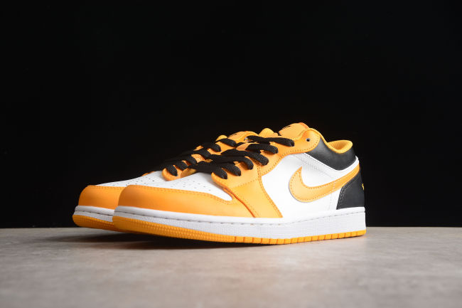 Air Jordan 1 Low Black/Yellow Ochre-White (553558 072)