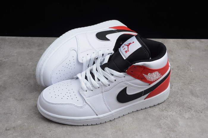 Air Jordan 1 Retro Mid Chicago Bulls Gym Red White black 554724-116