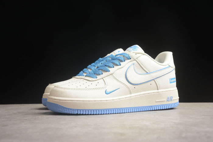 Air Force 1 07 Low Supreme Gray White Blue AE1686-111