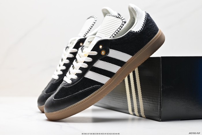 Wales Bonner adidas Samba Pony Tonal Low Core Black Cream White IE0580