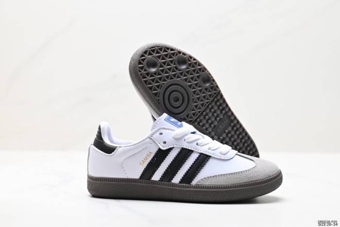 adidas Samba OG Cloud White Core Black Gum Children's Shoes