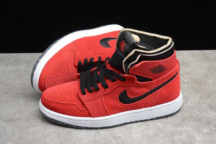 Air Jordan 1 Zoom Air CMFT Crater Gym Red Black White Suede CT0978-600