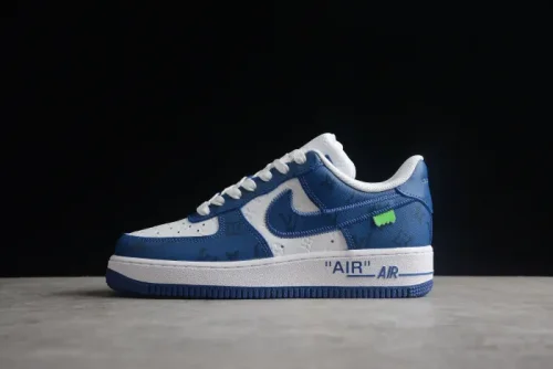 Lv X Air Force 1 Low White Dark Blue MS 0232