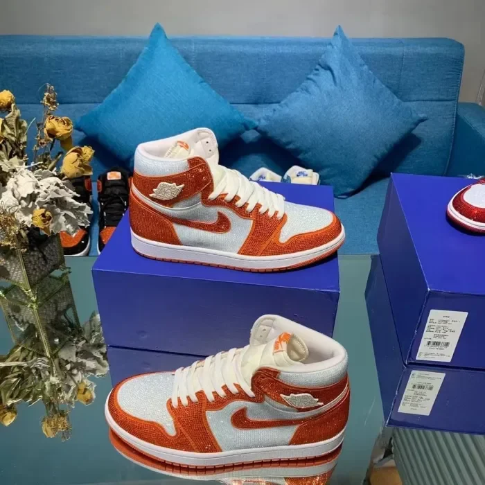 Air Jordan 1 Diamond DIY Orange