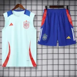 24-25 Spain Light blue Tank top and shorts suit
