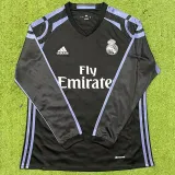 2016-2017 RMA Away Black Long Sleeve Retro Soccer Jersey (长袖)