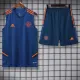 21-22 Man Utd BlueTank top and shorts suit