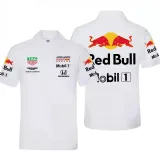 2021 Red Bull White Short Sleeve Racing Suit (红牛有领)