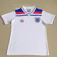 1980 England Home White Retro Soccer Jersey