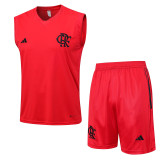 23-24 Flamengo Red Tank top and shorts suit #D794