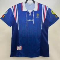 1996 France Home Retro Soccer Jersey *带章