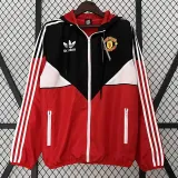 23-24 Man Utd Black Red Windbreaker
