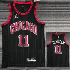 21-22 Bulls DEROZAN #11 Black Trapeze Edition Top Quality Hot Pressing NBA Jersey