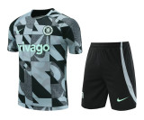 23-24 CHE Cyan Black Training Short Suit