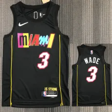 21-22 Miami heat WADE #3 Black City Edition Top Quality Hot Pressing NBA Jersey