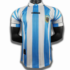 1994 Argentina Home Retro Soccer Jersey (钢印纹）