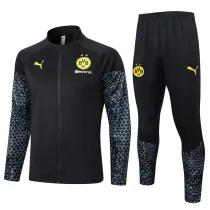 23-24 Dortmund Black Jacket Tracksuit #A695
