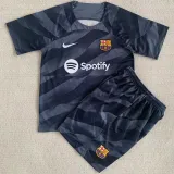 23-24 BAR Black GoalKeeper Kids Soccer Jersey
