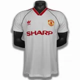 1988-1990 Man Utd Away White Retro Soccer Jersey