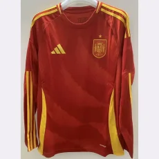 24-25 Spain Home Long Sleeve Soccer Jersey (长袖)