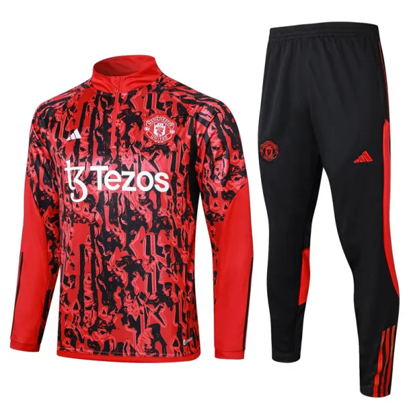 23-24 Man Utd Red Half Pull Tracksuit #B741(半拉链)