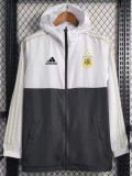 23-24 Argentina Black White Windbreaker