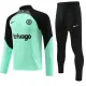 23-24 CHE Green Black Half Pull Tracksuit (半拉链)