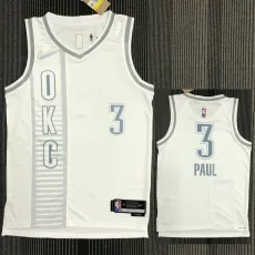 21-22 OKC PAUL #3 White City Edition Top Quality Hot Pressing NBA Jersey